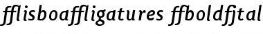 Lisboa Ligatures Bold Italic Font