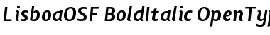 Lisboa OSF Bold Italic Font