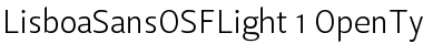 Lisboa Sans OSF Light Regular Font