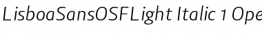 Lisboa Sans OSF Light Italic Font