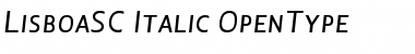 Lisboa SC Italic Font