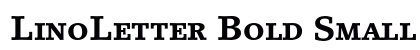 LinoLetter Bold Small Caps & Oldstyle Figures Preview