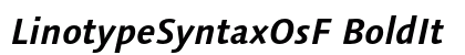 LinotypeSyntaxOsF BoldIt Preview