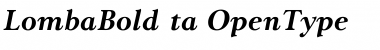 LombaBoldItalic Regular Font