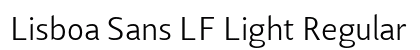 Lisboa Sans LF Light Regular preview