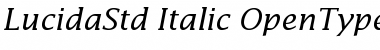 Lucida Std Italic Font