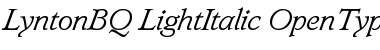 Lynton BQ Regular Font