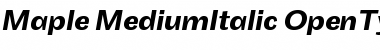Maple Medium Italic Font