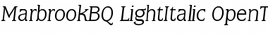 Marbrook BQ Regular Font Marbrook BQ Regular Font