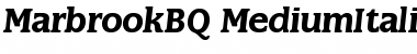 Marbrook BQ Regular Font Marbrook BQ Regular Font