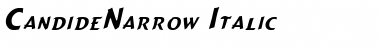 CandideNarrow Italic Font