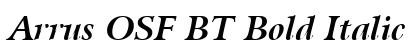 Arrus OSF BT Bold Italic Preview
