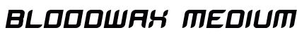 BloodWax Medium Italic Preview