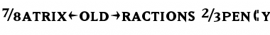 MatrixBoldFractions Regular Font