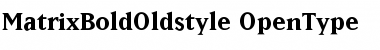 MatrixBoldOldstyle Regular Font