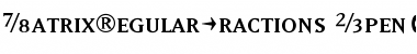 MatrixRegularFractions Regular Font