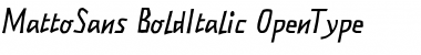 MattoSans BoldItalic Font