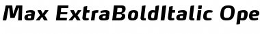 Download Max-ExtraBoldItalic Font