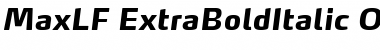 MaxLF-ExtraBoldItalic Regular Font