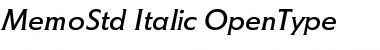 Memo Std Italic Font