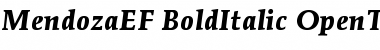 MendozaEF BoldItalic Font