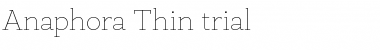 Anaphora Trial Thin Font