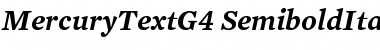 Mercury Text G4 Semibold Italic Font