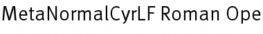 MetaNormalCyrLF-Roman Regular Font