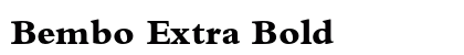 Bembo Extra Bold Preview