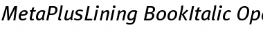 MetaPlusLining BookItalic Font