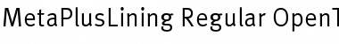 MetaPlusLining Font