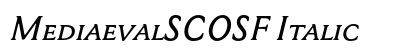 MediaevalSCOSF Italic preview