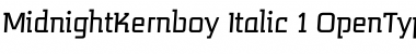 MidnightKernboy Italic Font