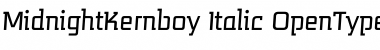 MidnightKernboy Italic Font