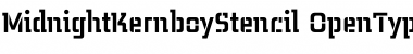 MidnightKernboyStencil Regular Font