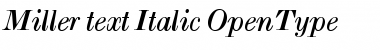 Miller-text Italic Font