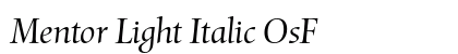 Mentor Light Italic OsF Preview