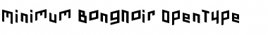 Minimum BongNoir Font