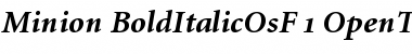 Minion Bold Italic OsF Font