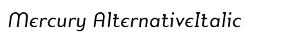 Mercury AlternativeItalic Preview