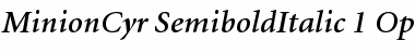 Minion Cyrillic Semibold Italic Font