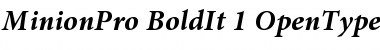 Minion Pro Bold Italic Font