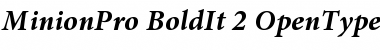 Minion Pro Bold Italic Font