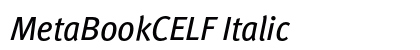 MetaBookCELF Italic preview