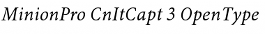 Minion Pro Cond Italic Caption Font
