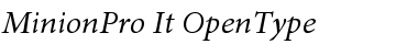 Minion Pro Italic Font
