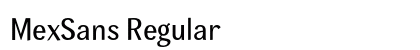 MexSans Regular Preview