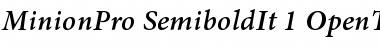 Minion Pro Semibold Italic Font