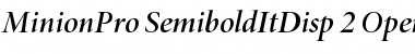 Minion Pro Semibold Italic Display Font