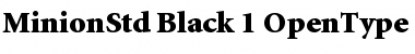 Minion Std Black Font